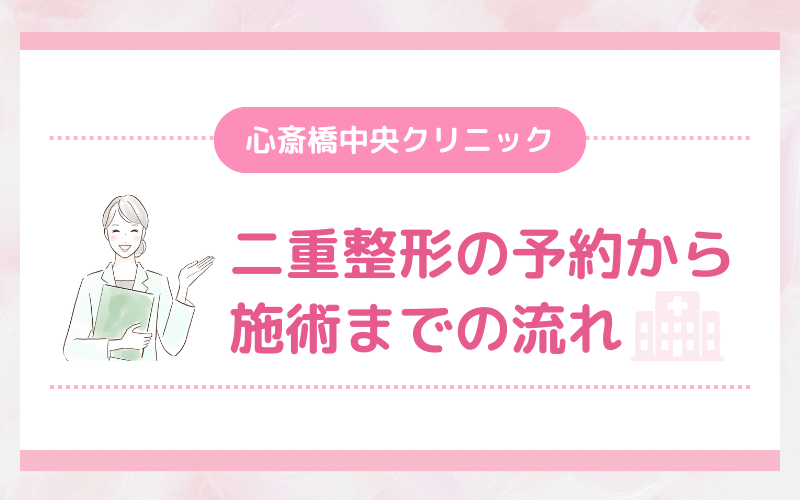 心斎橋中央クリニック 二重整形の予約から施術までの流れ