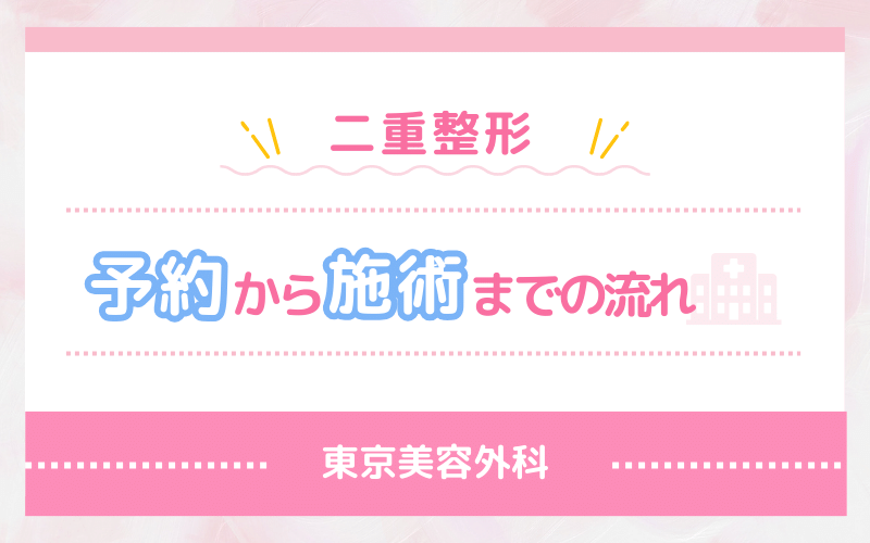 東京美容外科 二重整形の予約から施術までの流れ
